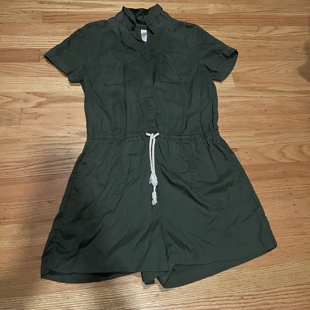 Forest green romper